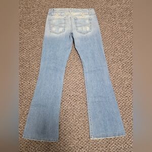 Aeropostale Stretch Flare Jeans with Embroidery Juniors 5/6 Regular Y2K Vintage